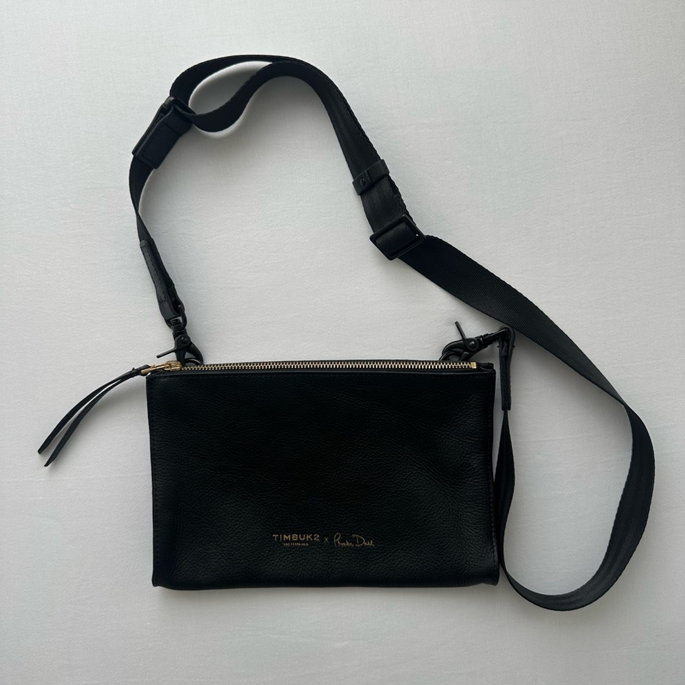 Timbuk2 Black Leather Crossbody Bag